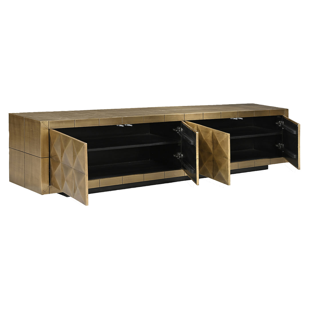 TV-dressoir Collada 4-deuren (Geborsteld Goud)