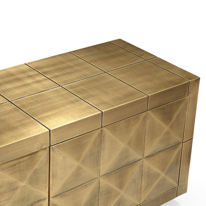 TV-dressoir Collada 4-deuren (Geborsteld Goud)