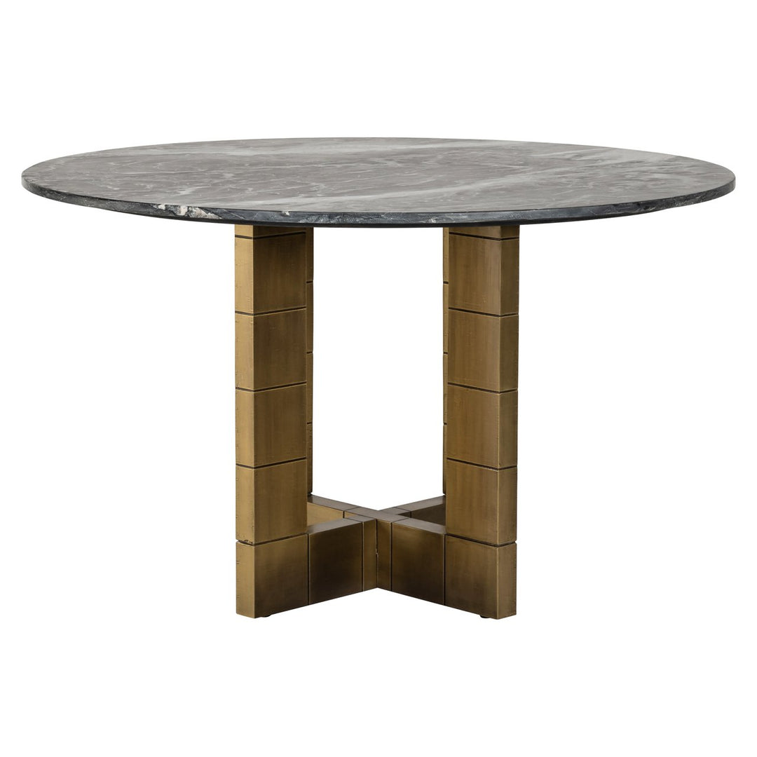 Dining table Collada black/gold 130Ø