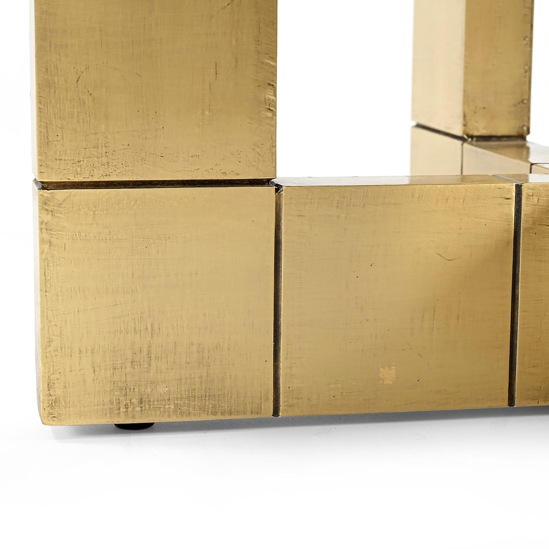 Richmond Eettafel Collada Ø 130 cm, zwart en goudkleurig - detail | CéJor Wonen