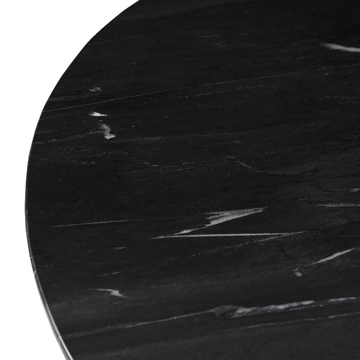 Dining table Collada black/gold 130Ø