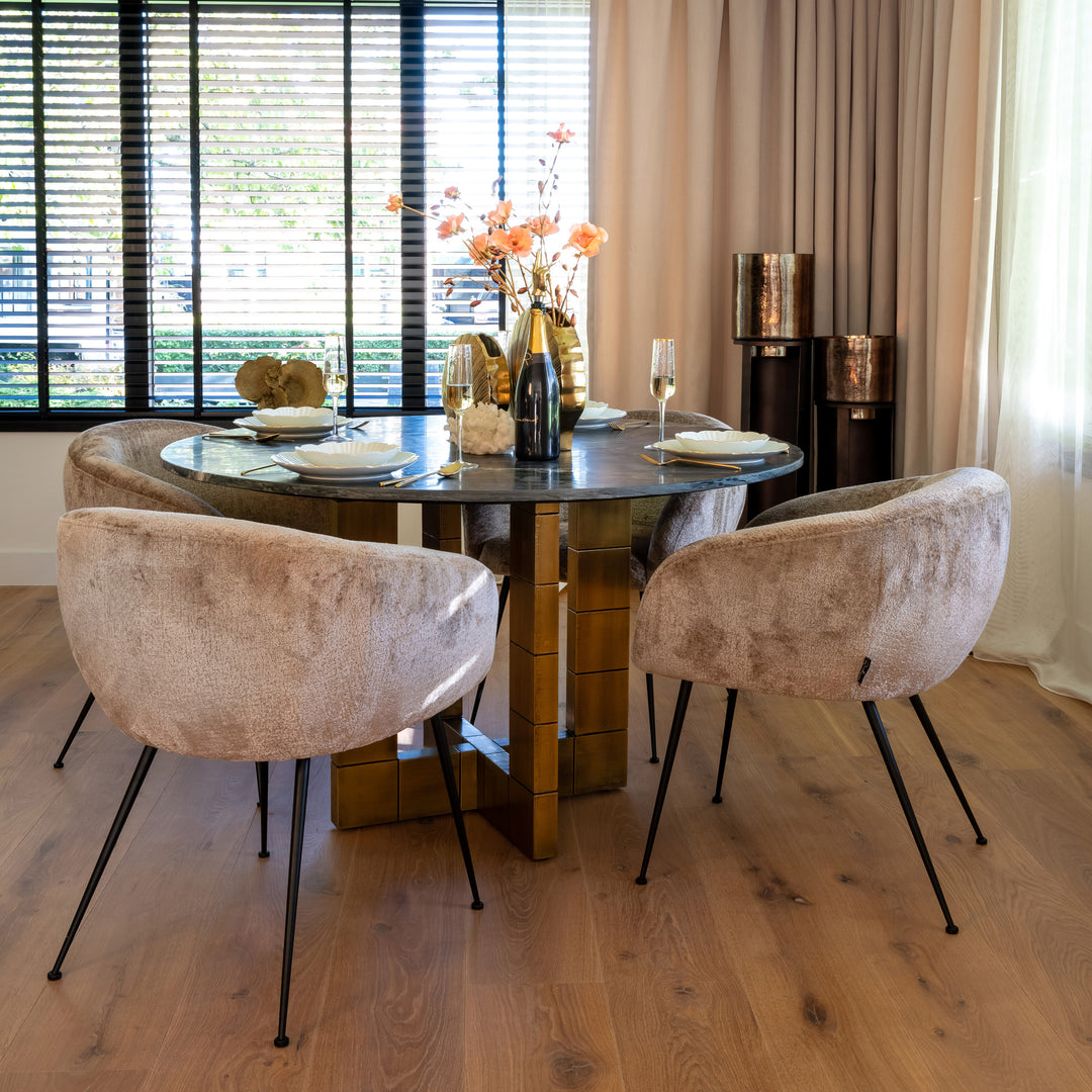 Dining room chair Ruby taupe chenille