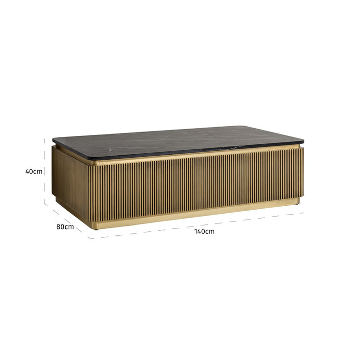 Ironville Gold-Couchtisch