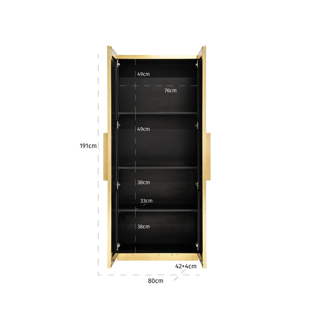 Ironville gold storage cabinet