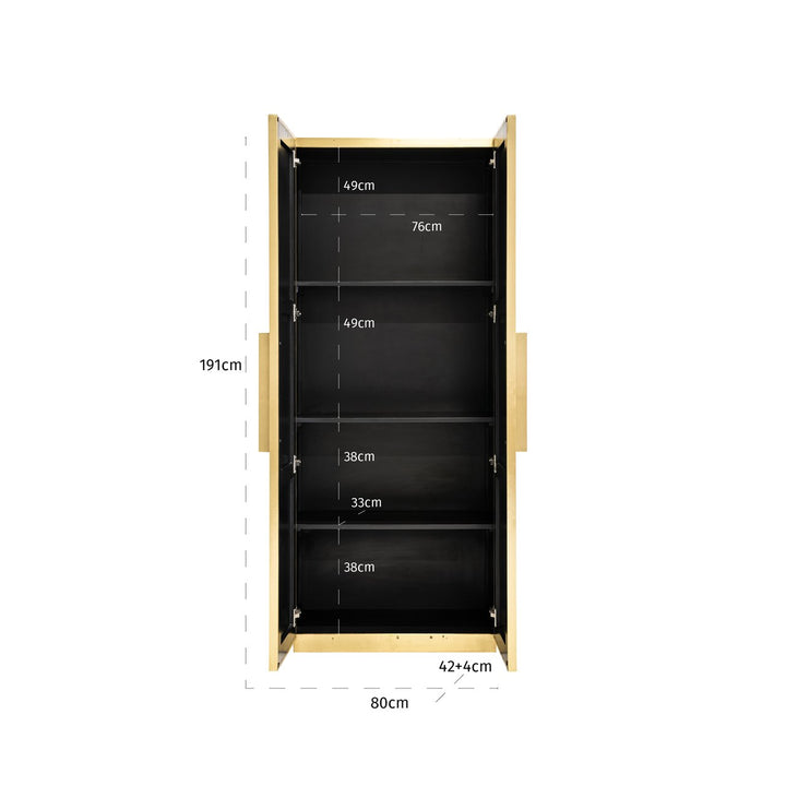 Ironville gold storage cabinet