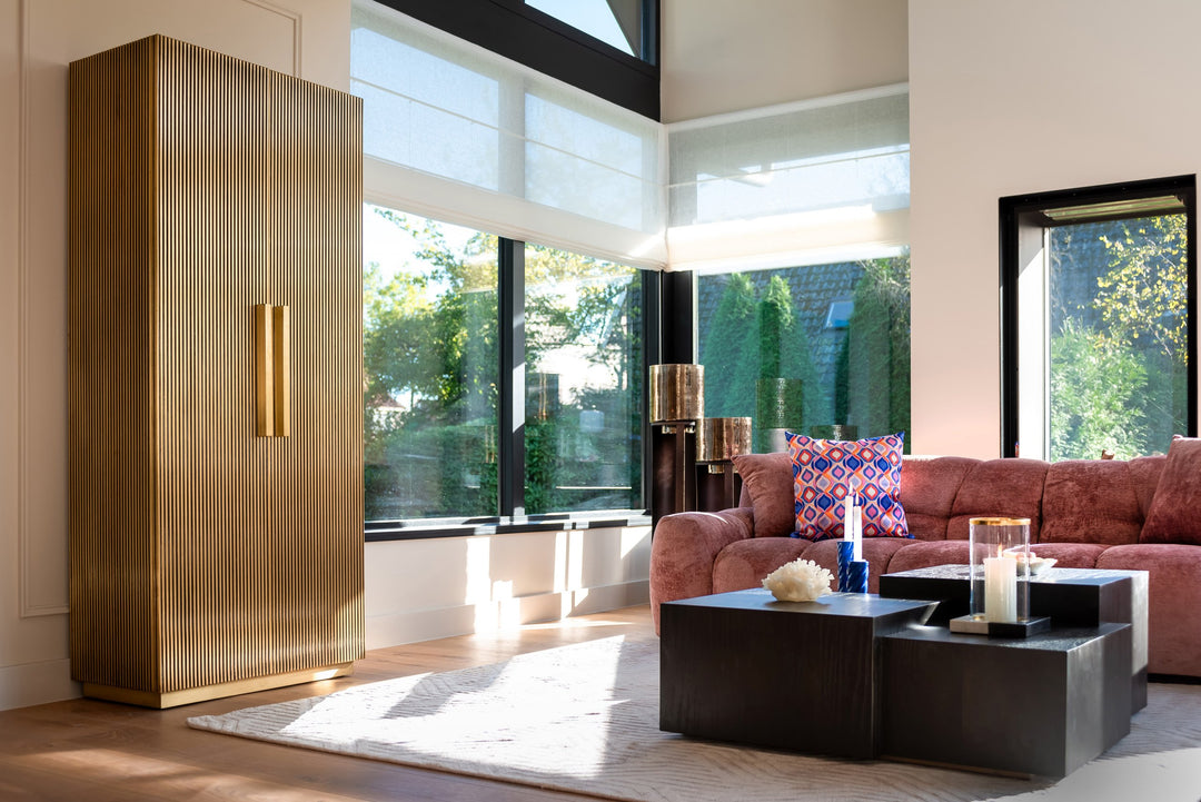 Ironville gold storage cabinet