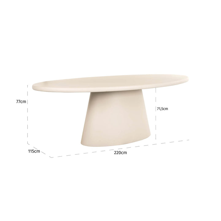 Eettafel Clayton beige 220