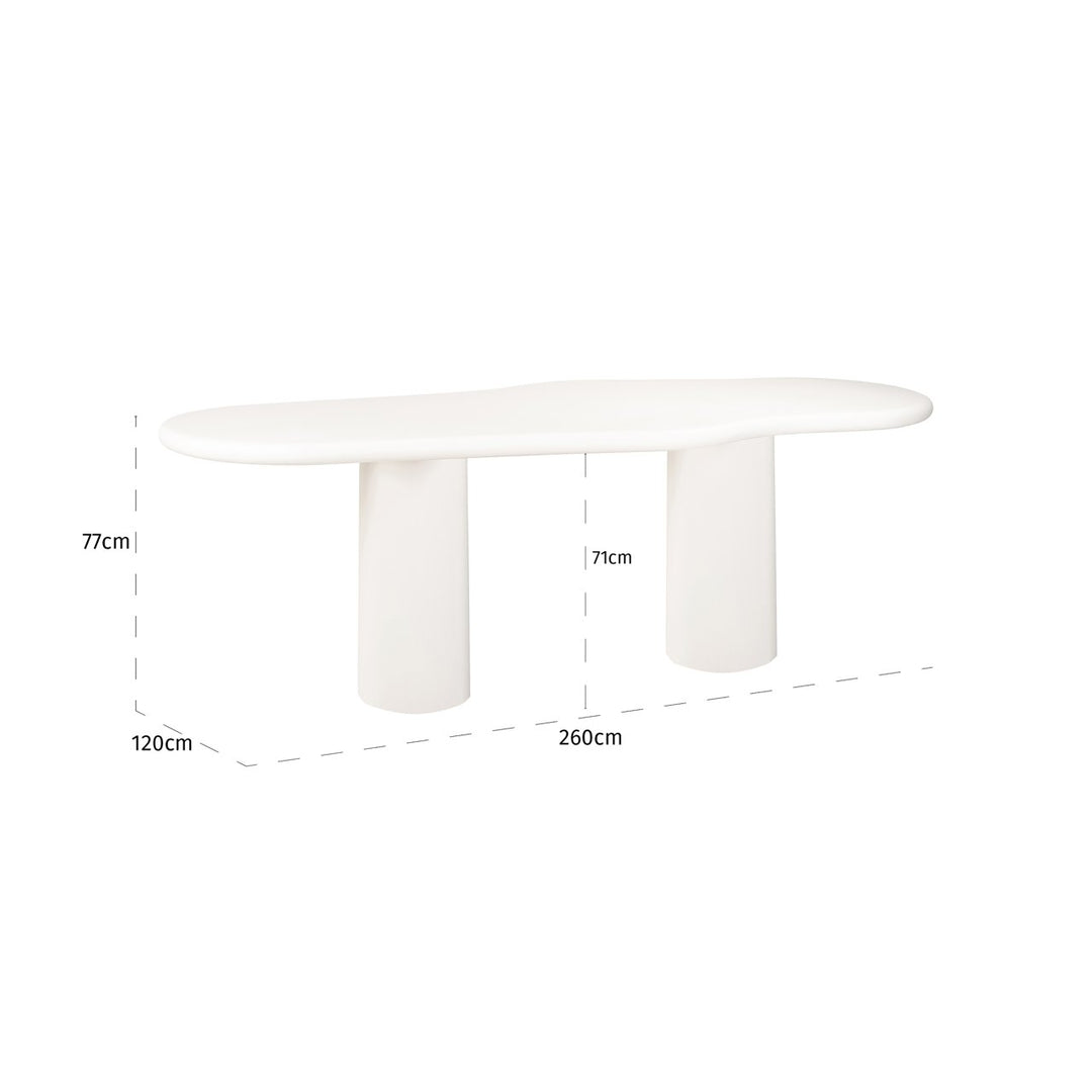 Dining table Bloomstone white 260