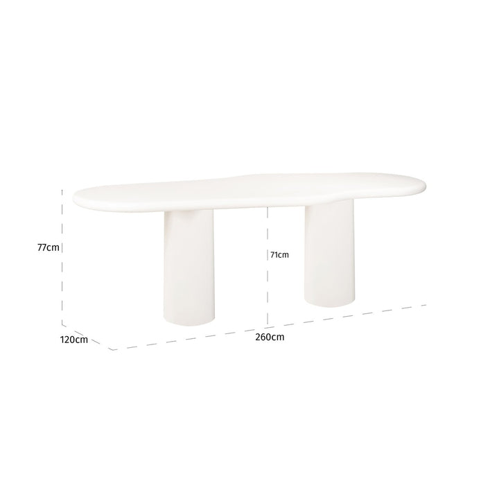Dining table Bloomstone white 260
