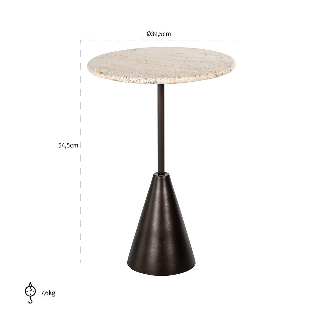 Side table Avalon rond (Bronze)