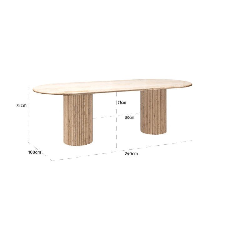 Richmond Eettafel La Cantera Beige 240cm