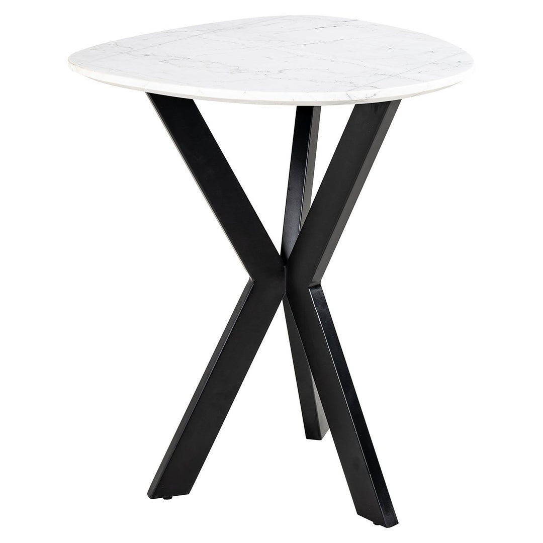 Side table Trocadero white (Black/white)