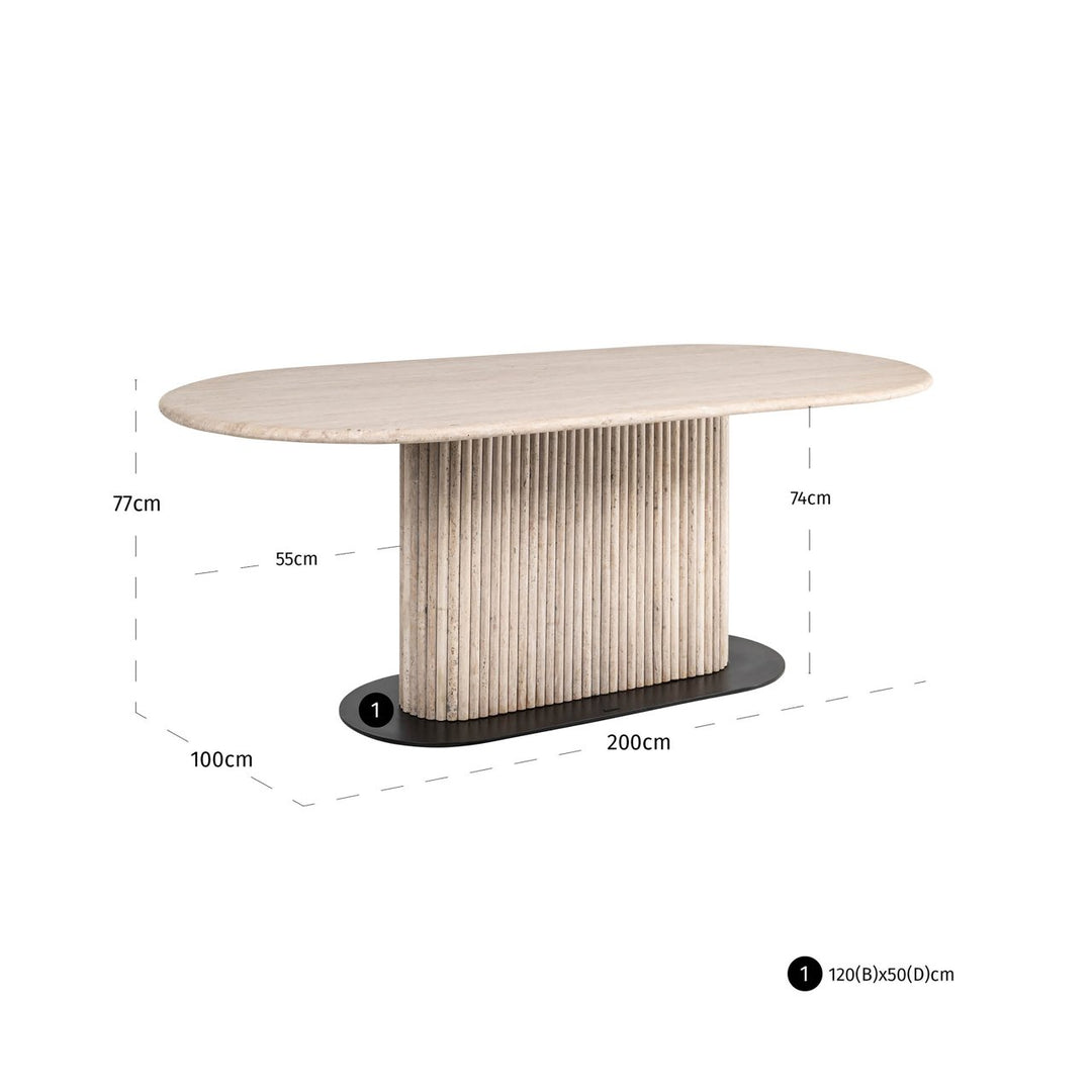 Dining table La Cantera beige 200