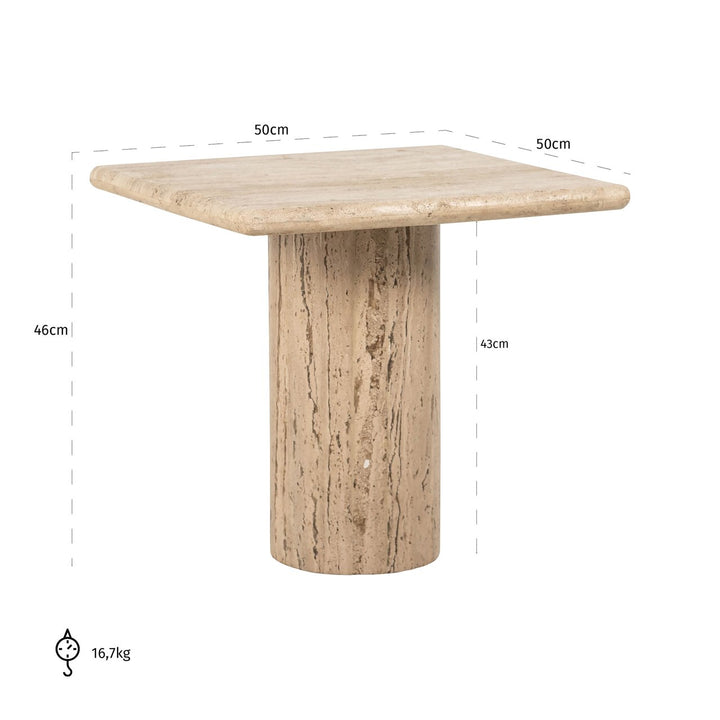 Bijzettafel Hampton sand