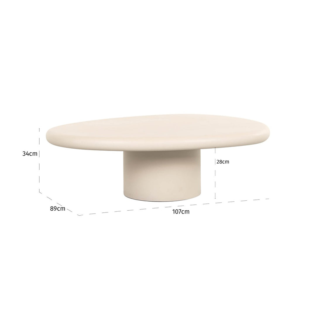 Salontafel Clayton beige 110x90