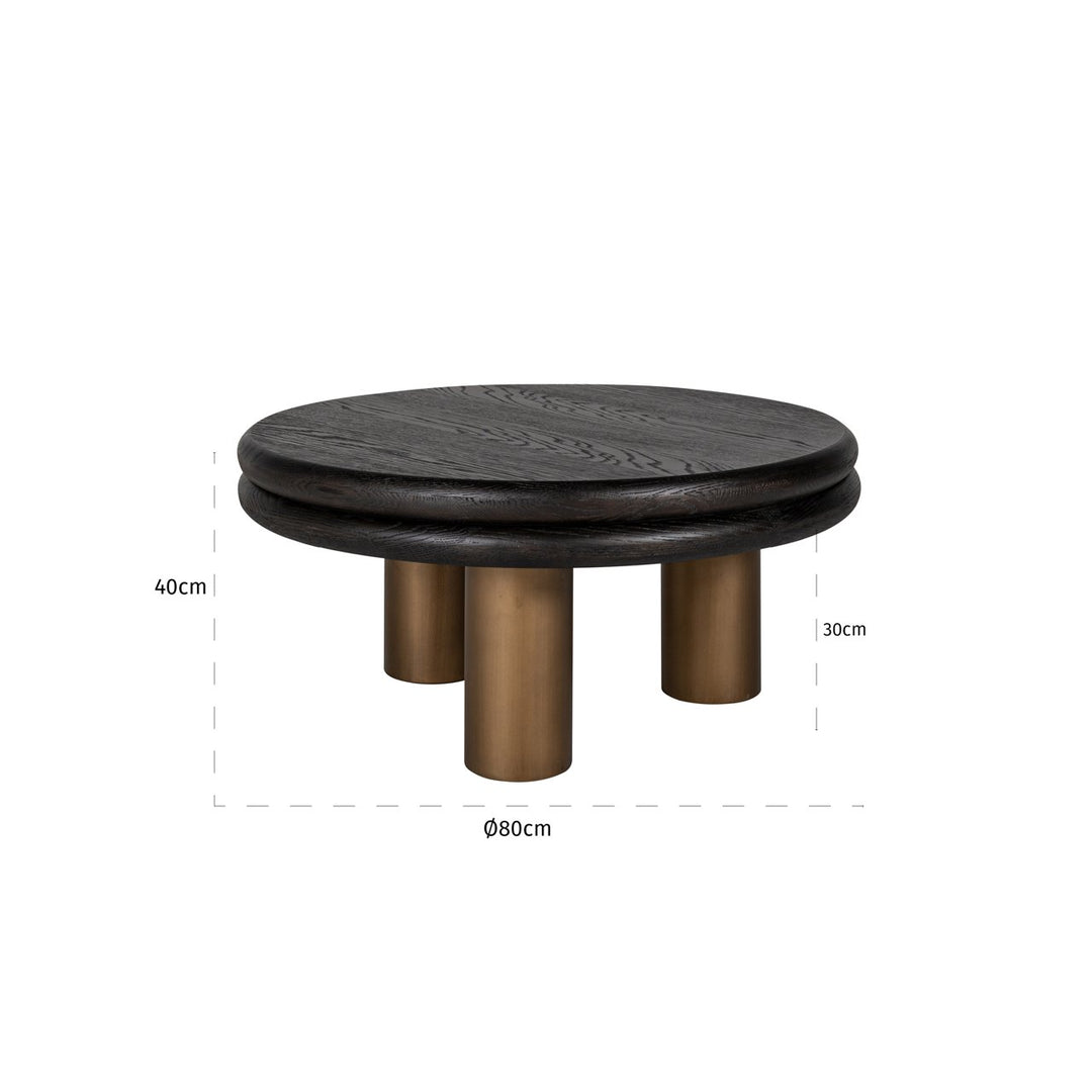 Salontafel Macaron black rustic