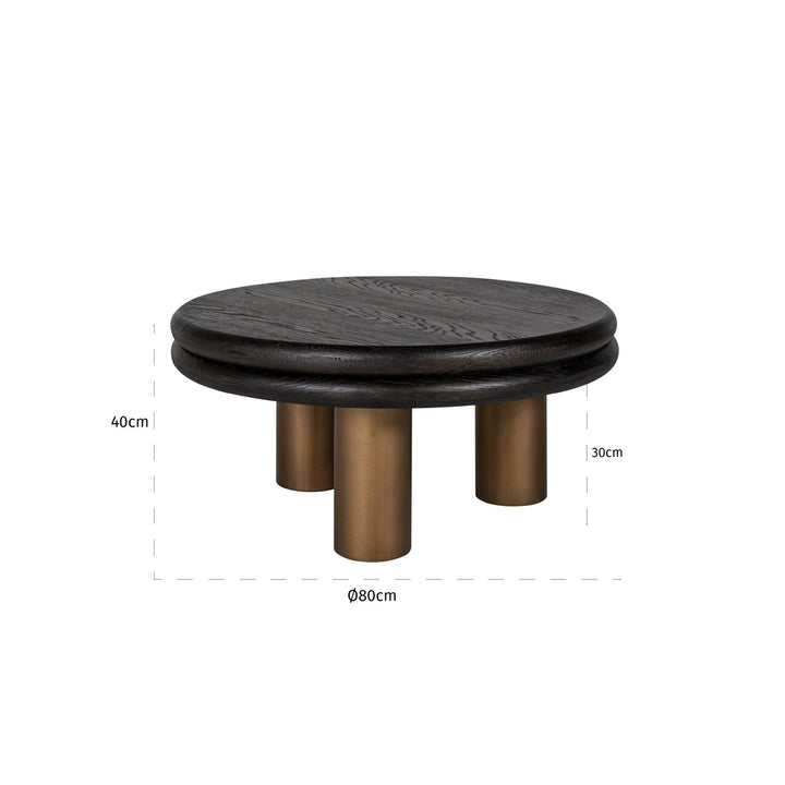 Salontafel Macaron black rustic