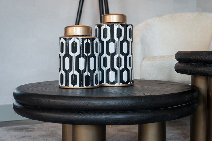 Salontafel Macaron black rustic