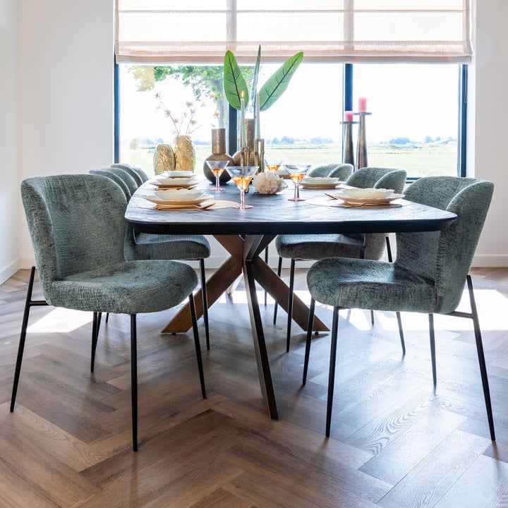 Dining table Hayley dark coffee 280
