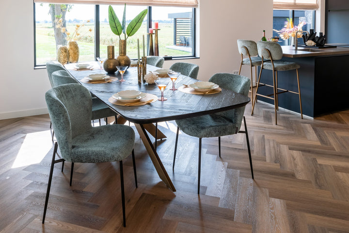 Dining table Hayley dark coffee 280