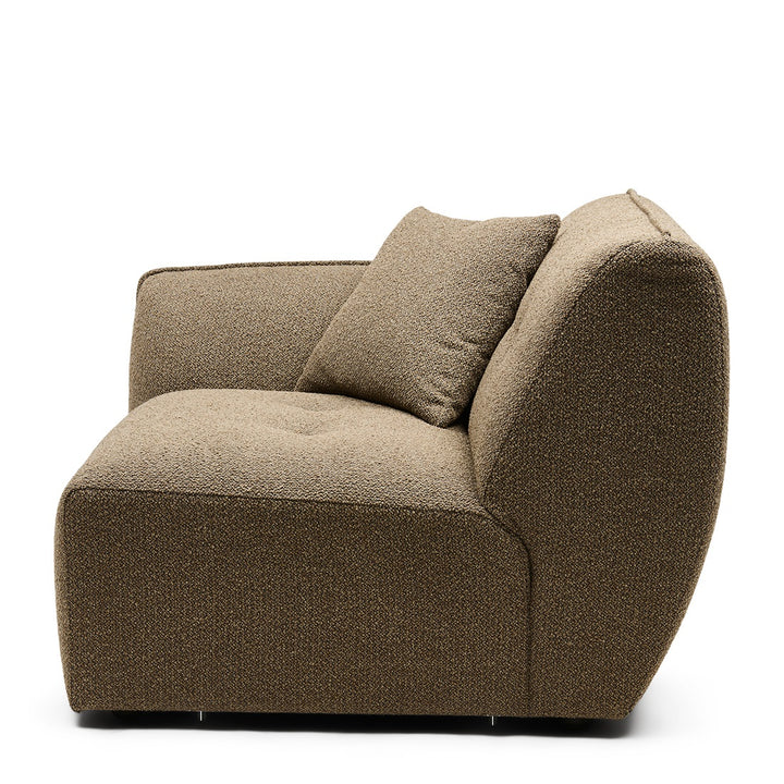 Lugano Corner Arm Left peluche bouclé classic brown