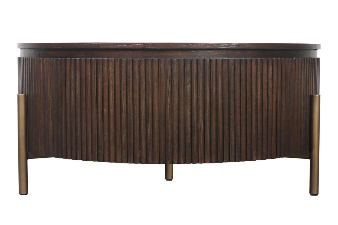 Luxor brauner Couchtisch 95Ø