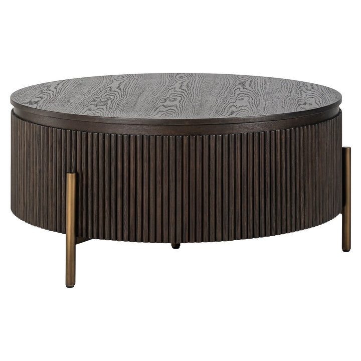 Luxor brauner Couchtisch 95Ø