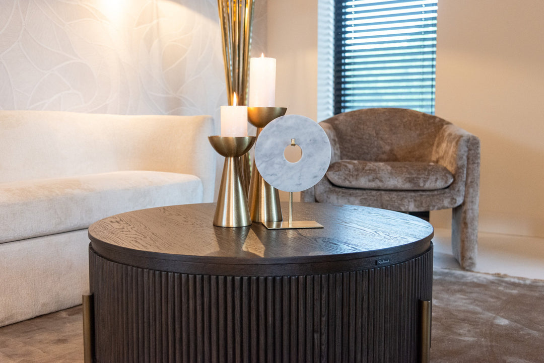 Luxor brauner Couchtisch 95Ø