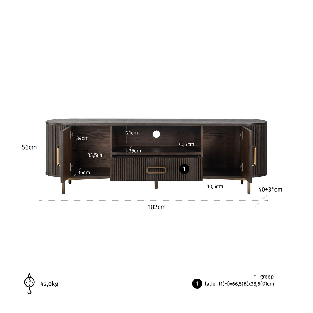 Luxor brauner Fernsehschrank