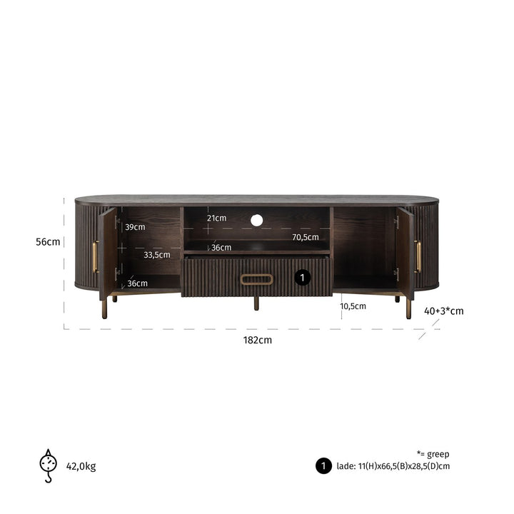 Luxor brauner Fernsehschrank
