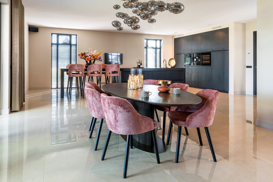 Eettafel Luxor brown oval 235