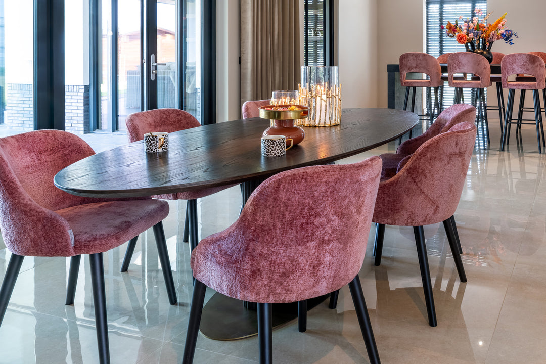 Eettafel Luxor brown oval 235