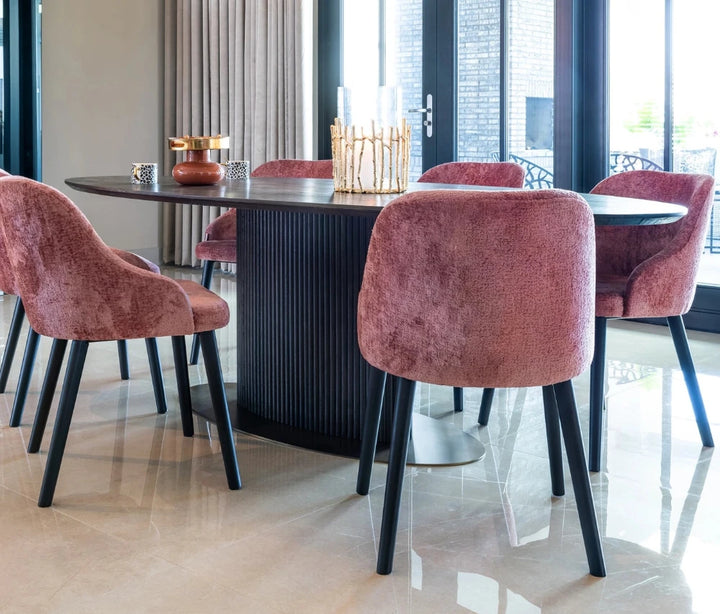 Richmond Interiors Ovaler Esstisch Luxor 235 cm (Braun)