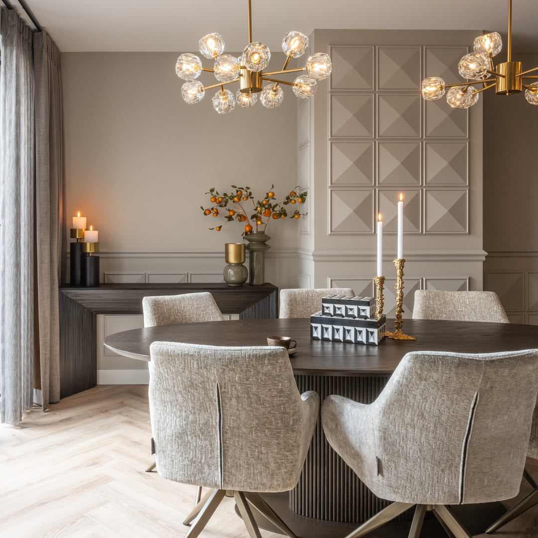 Eettafel Luxor brown oval 235