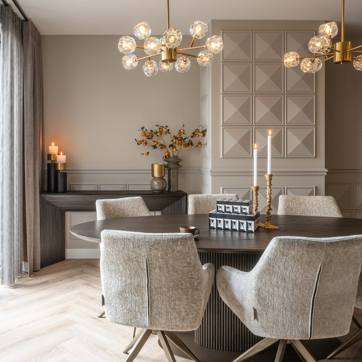 Eettafel Luxor brown oval 235