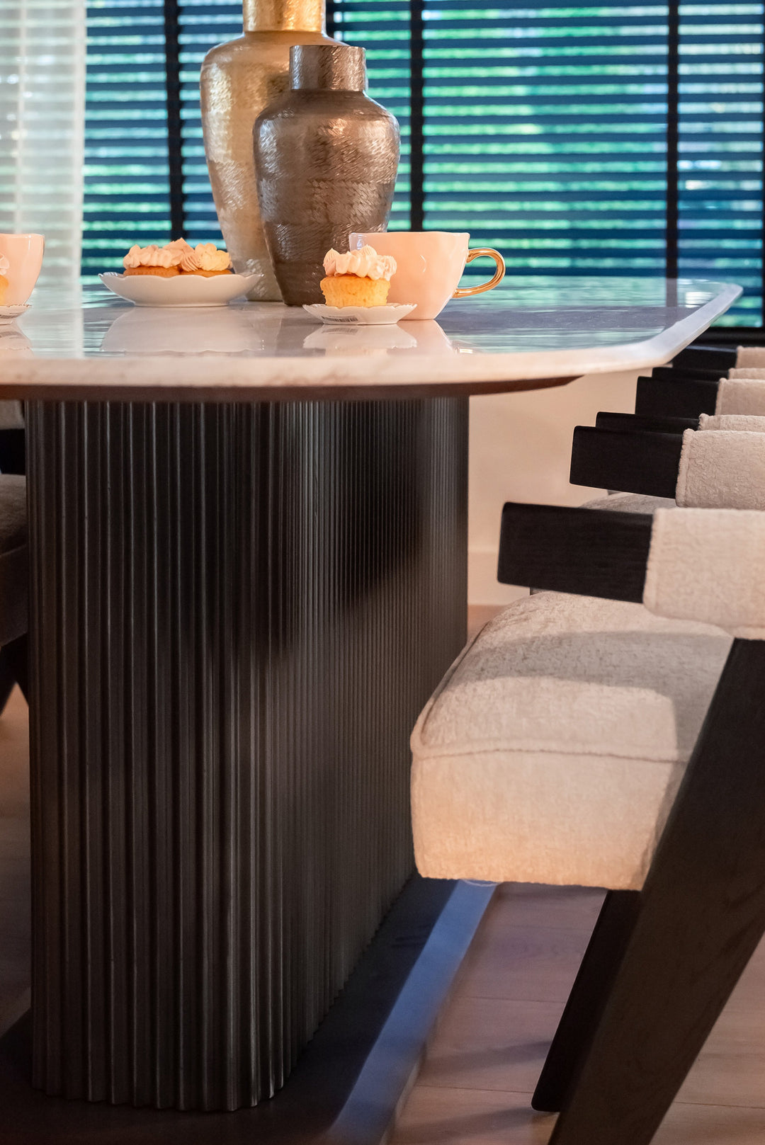 Eetkamerstoel Cooper white chenille