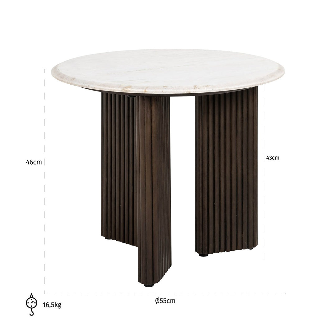 Bijzettafel Mayfield brown 55Ø