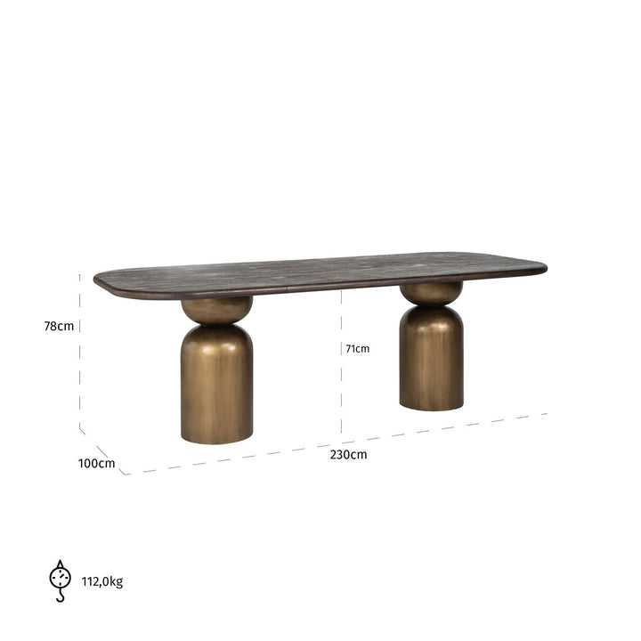 Dining table Cavo brown 230