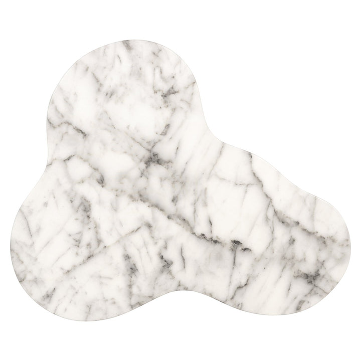 Outdoor side table Rockyard white marble look