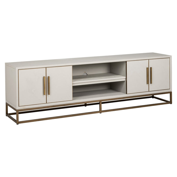 TV cabinet Whitebone brass verona gray 200