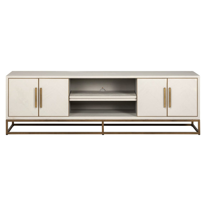 TV cabinet Whitebone brass verona gray 200