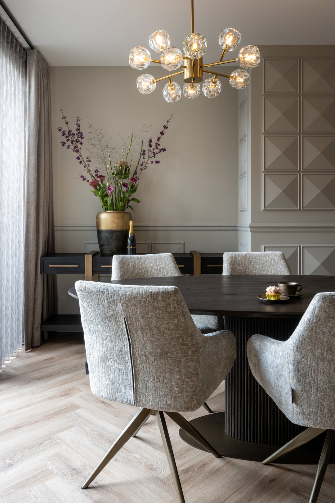 Eettafel Luxor brown oval 235