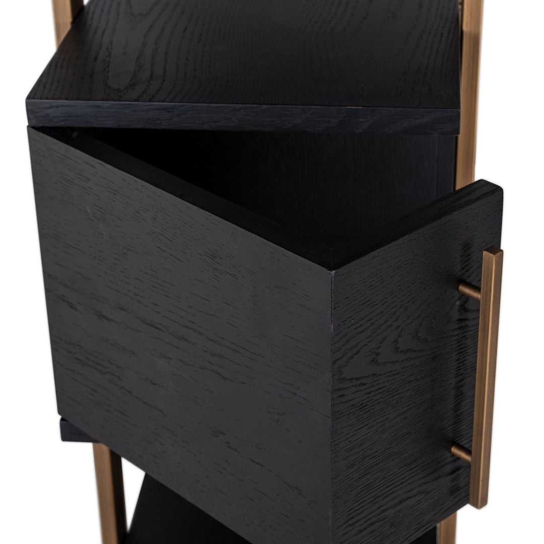 Cambon dark coffee wall cabinet
