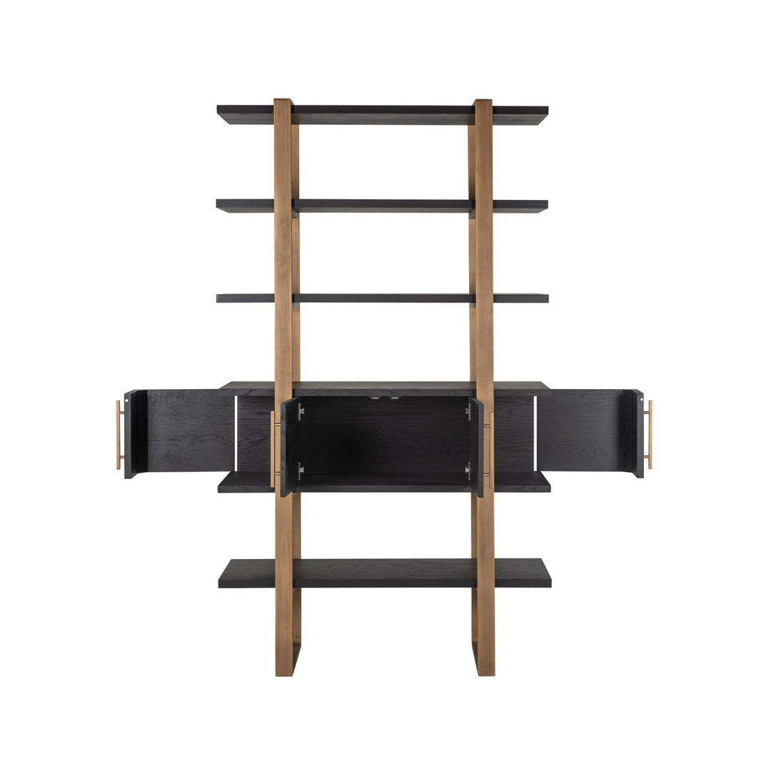Cambon dark coffee wall cabinet