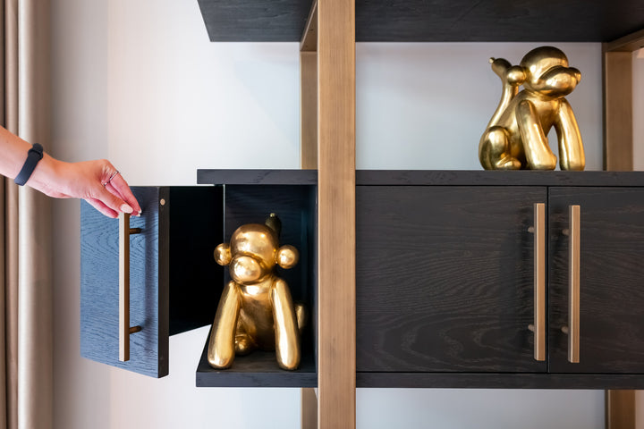 Cambon dark coffee wall cabinet