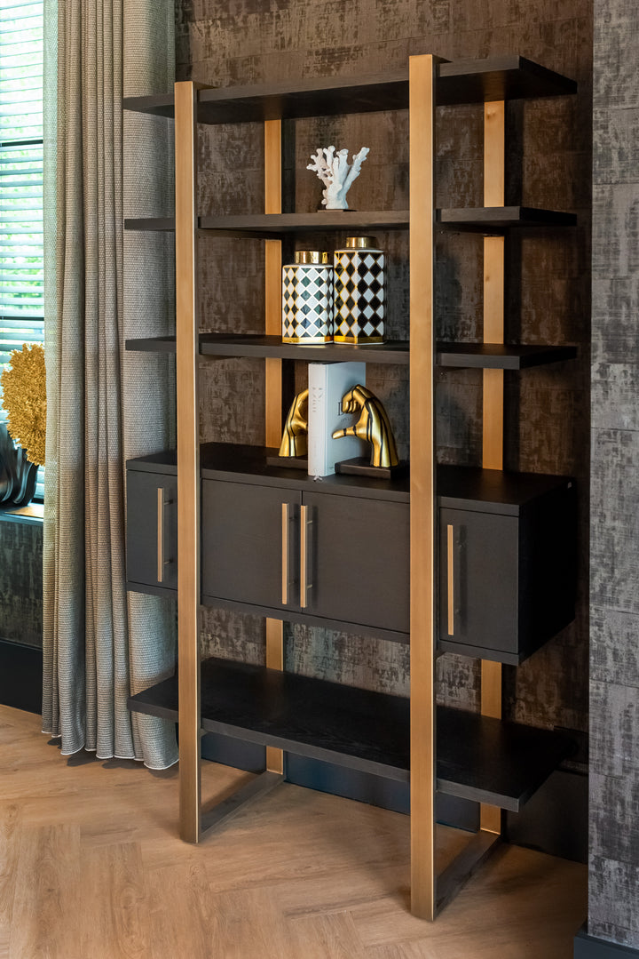 Cambon dark coffee wall cabinet