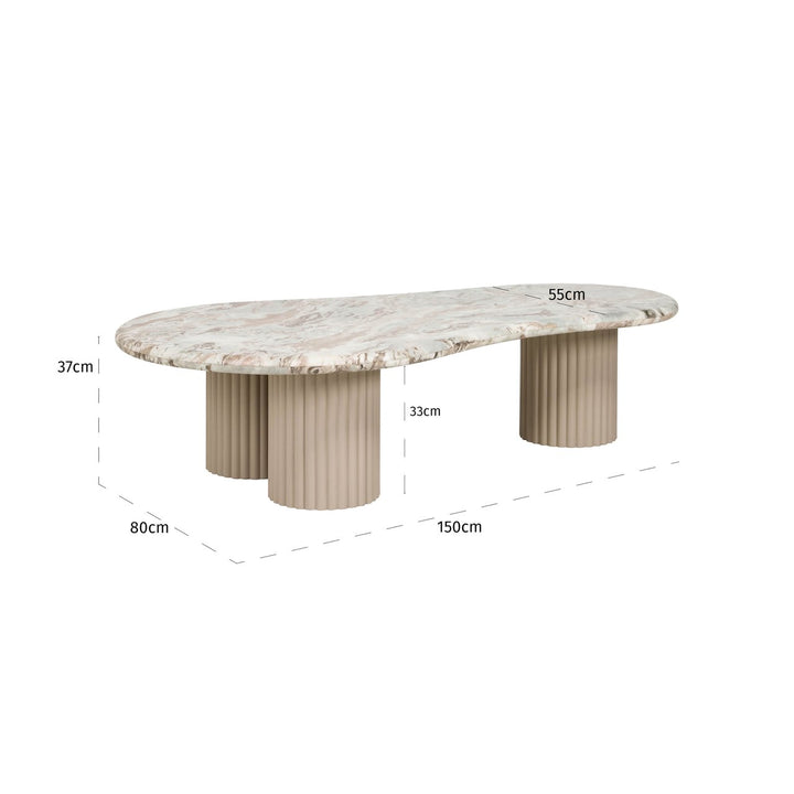 Couchtisch Coronel Blush beige