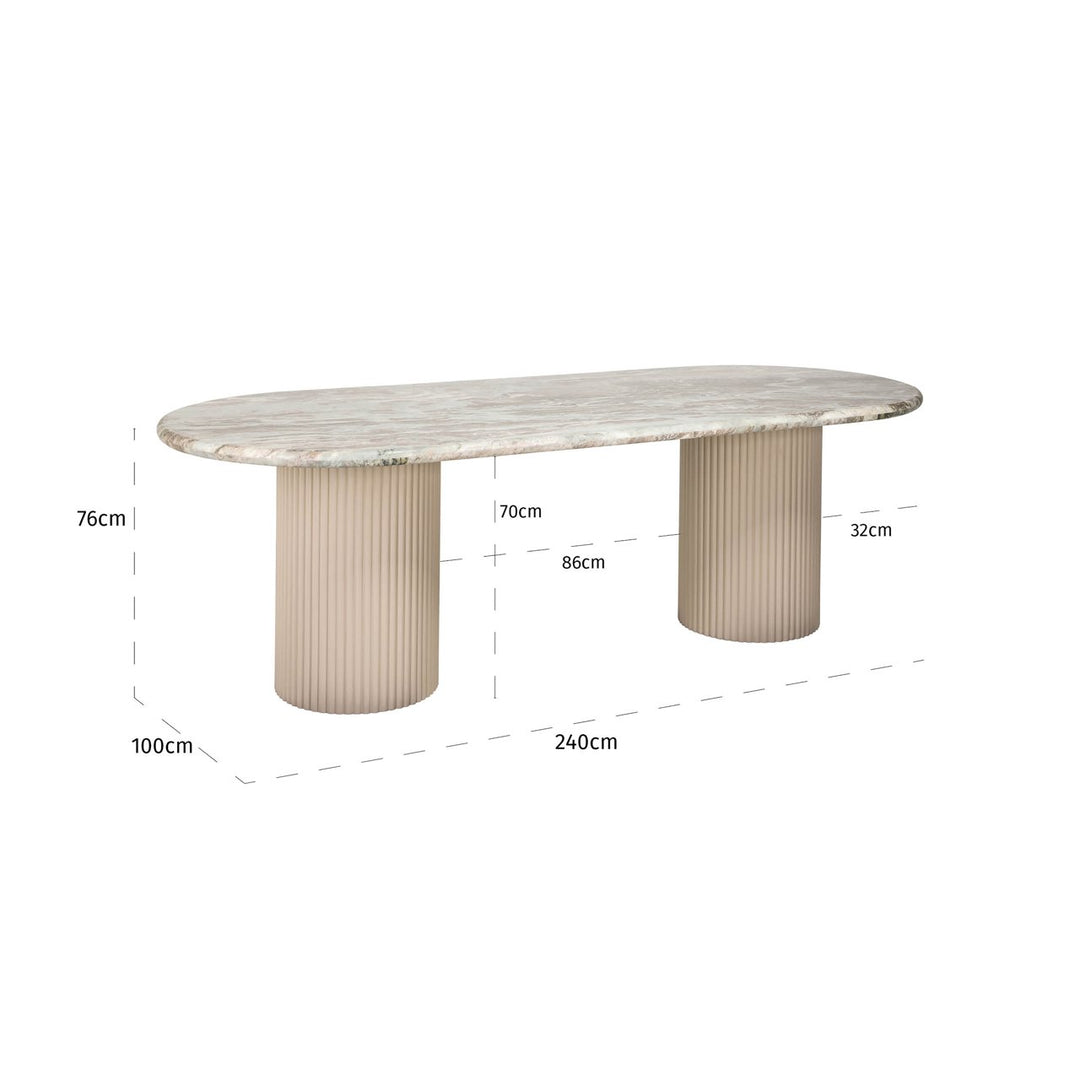 Dining table Coronel Blush beige 240