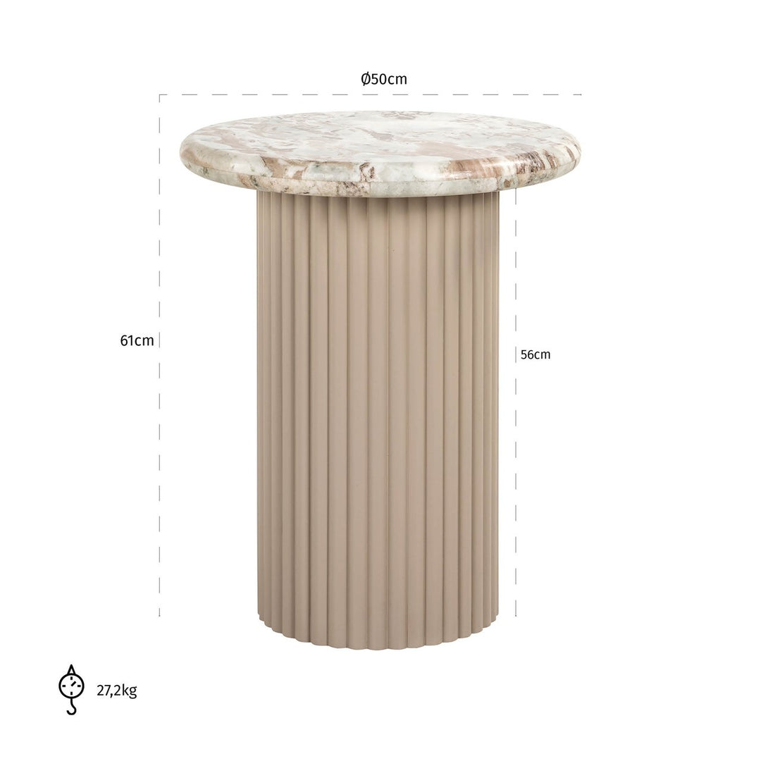 Side table Coronel Blush beige