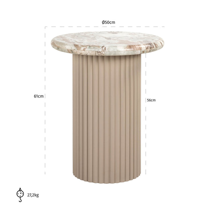 Side table Coronel Blush beige